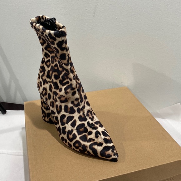 Steve Madden leopard print pointed boots - Picture 1 of 8